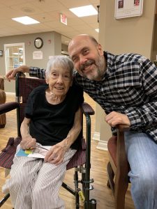 David and his Mom, Helen, on her 90th birthday. 